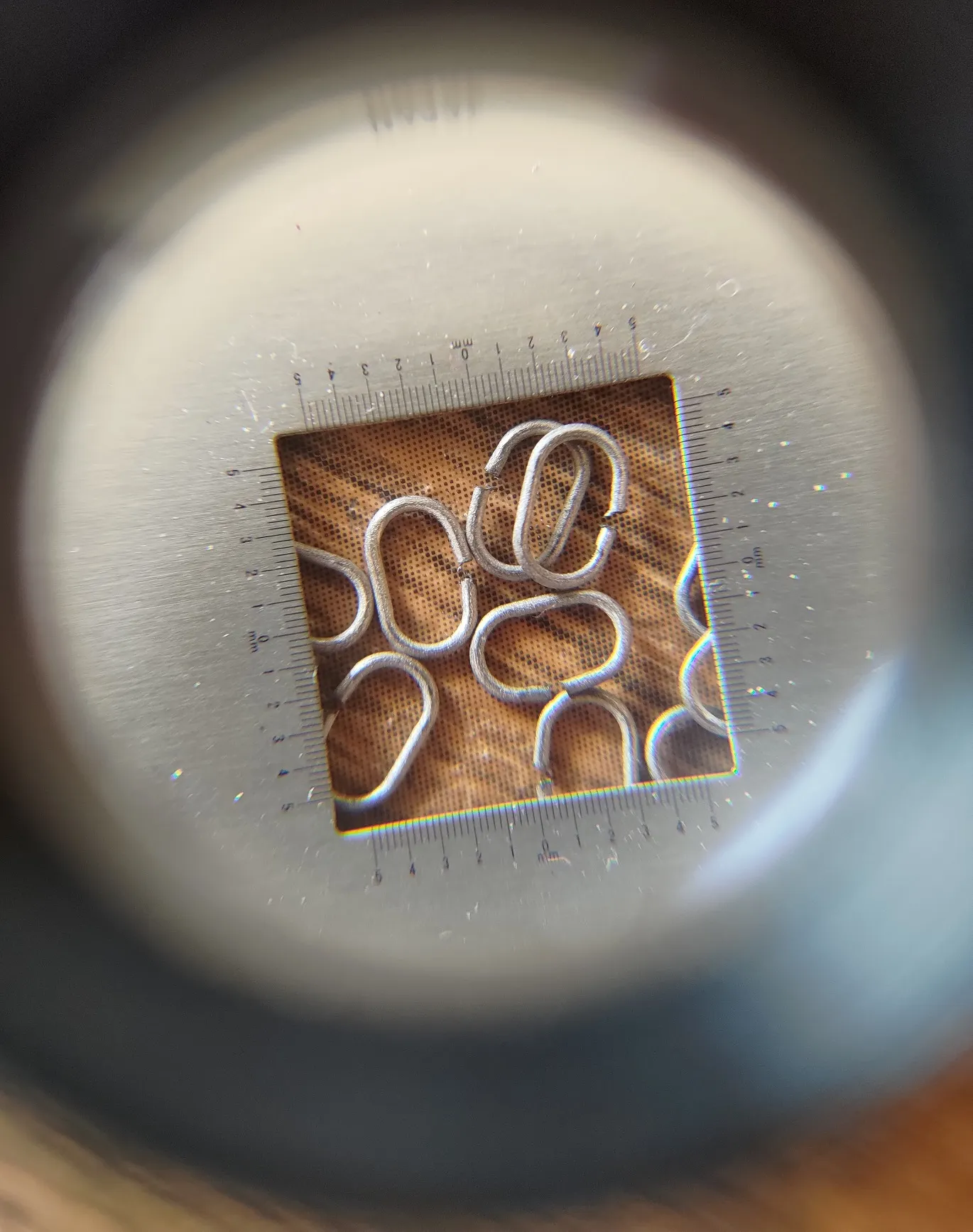 Loops through a loupe